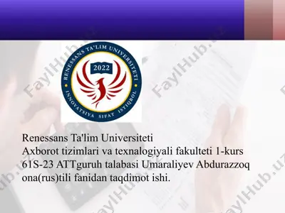 ish yuritish masalalari haqida taqdimot — PPTX