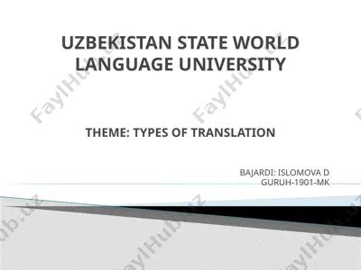 types of translation — PPTX