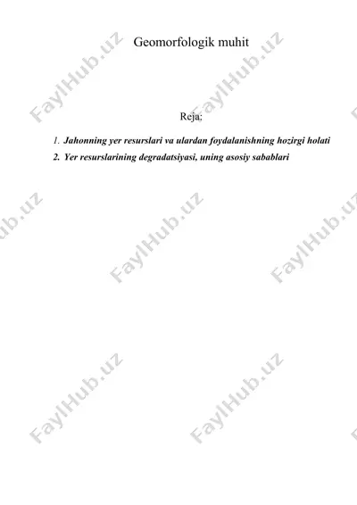geomorfologik muhit — DOC