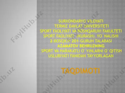 voleybolning rivojlanishi — PPTX