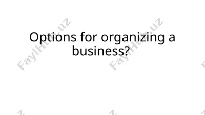 advantages and disadvantages of organizing a business — PPTX