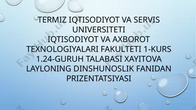 din va hurfikrlilik — PPTX