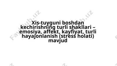 hissiyotlar va ularning shakllari — PPTX
