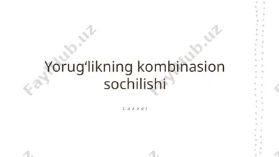 yorugʻlikning kombinasion sochilishi — PPTX
