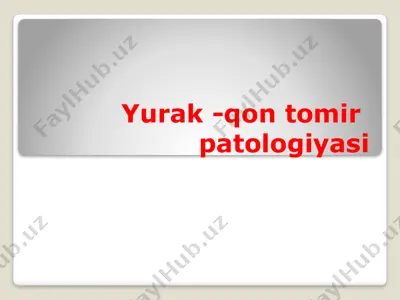 yurak-qon tomir patologiyasi — PPTX