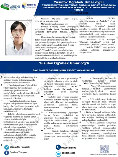 yusufov og‘abek umar o’g’li — PPTX