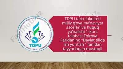 lug’at ustida ishlash metodikasi — PPTX