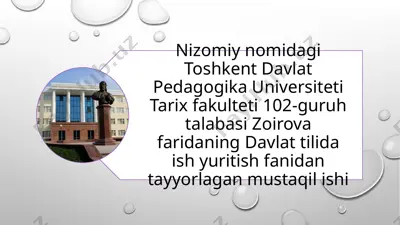 unumdorlikning sabablari va xususiyatlari — PPTX
