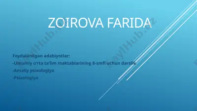 zoirova farida — PPTX