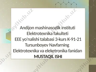 asinxron motor tezligini qo‘shimcha qarshiliklar ulab rostlash — PPTX