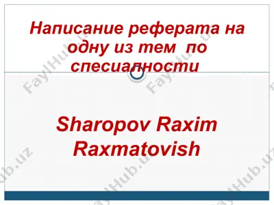 "rеfеrat yozishning qanday masalalariga oid bo‘lib yozilgan qo‘llanma" — PPTX