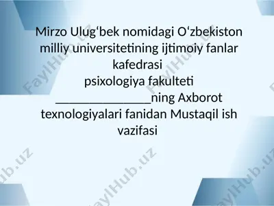 internet va elektron pochta — PPTX