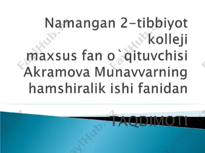 bemorlarni sun’iy ovqatlantirish — PPT
