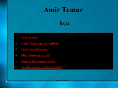 amir temur — PPT