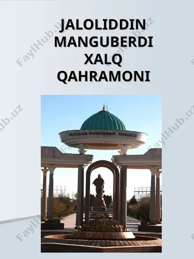 jaloliddin manguberdi xalq qahramoni — PPT