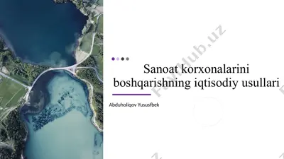 sanoat korxonalarini boshqarishning iqtisodiy usullari — PPT