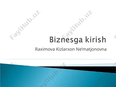 raximova kizlarxon ne’matjonovna — PPT