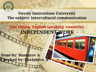 english speaking countries — PPT