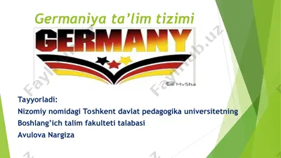 germaniya ta’lim tizimi — PPT