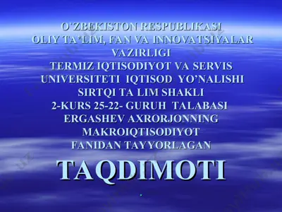 yalpi talab yalpi taklif modeli — PPT