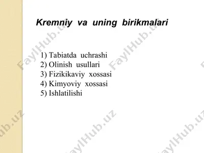 kremniy — PPT