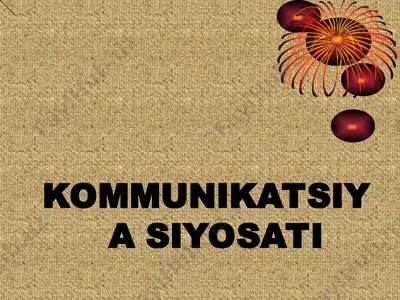 kommunikatsiya siyosati — PPT