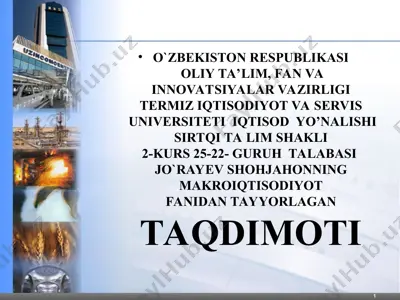 sirtqi ta lim shakli (makroiqtisodiyot fani) — PPT