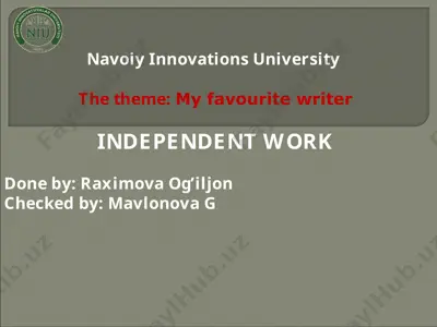navoiy innovations university — PPT