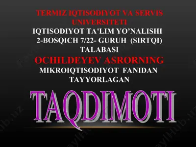 biznes reja tuzilmasi va tarkibi — PPT