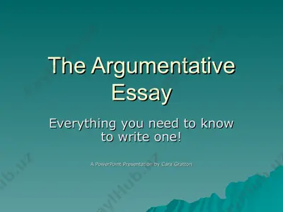 the argumentative essay — PPT