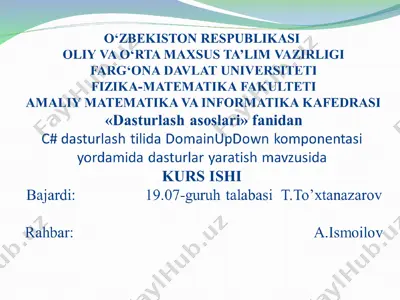 domainupdown komponentasi — PPT