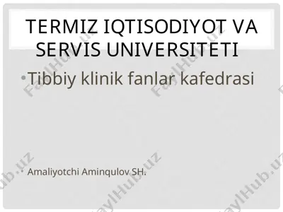 meъda va 12 barmoqli ichak yara kasalligi — PPT