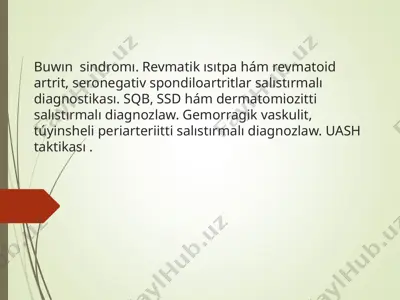 buwın sindromi — PPT