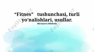 "fitnes" — PPTX