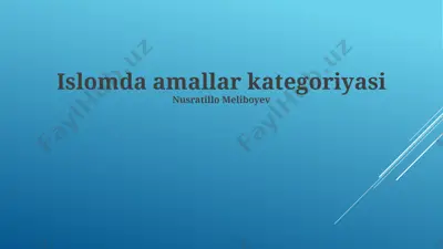 islomda amallar kategoriyasi — PPTX