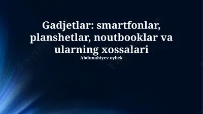 gadjetlar — PPTX