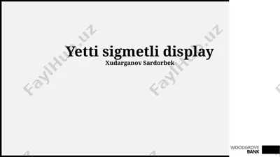 yetti sigmetli displey texnologiyalari — PPTX