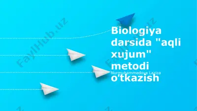 "aqli xujum" metodi oʻtkazish — PPTX