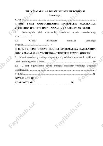 tipik masalalar bilan ishlash metodikasi — DOCX