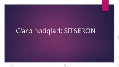 sitseronning rim notiqlari — PPTX