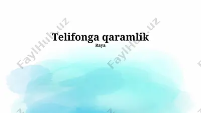 telefon giyohvandligining salbiy oqibatlari — PPTX