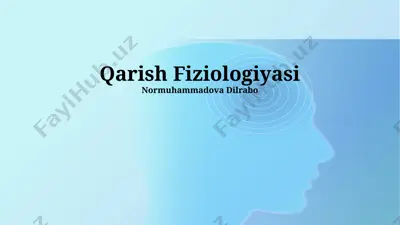 qarish fiziologiyasi — PPTX