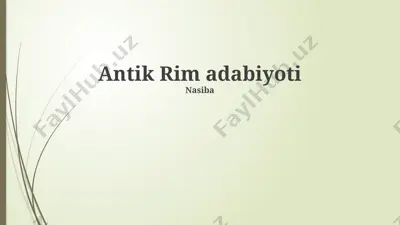 antik rim adabiyoti — PPTX