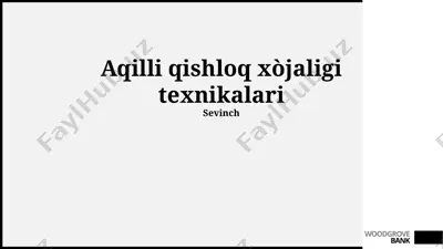 aqilli qishloq xo'jaligi texnikalari — PPTX