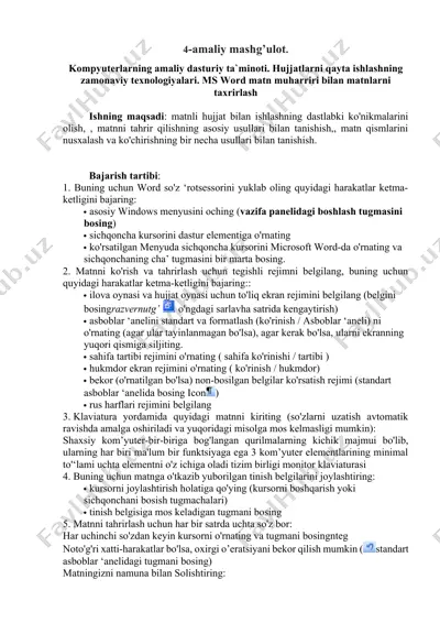 kompyuterlarning amaliy dasturiy ta`minoti — DOCX