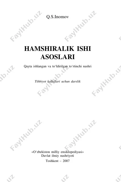 inomov-hamshiralik ishi asoslari — PDF