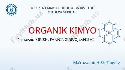 organik kimyo — PPTX