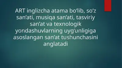 so‘z san'ati — PPTX