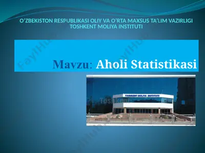 aholi statistikasi — PPTX