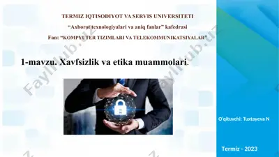 xavfsizlik va etika muammolari — PPTX